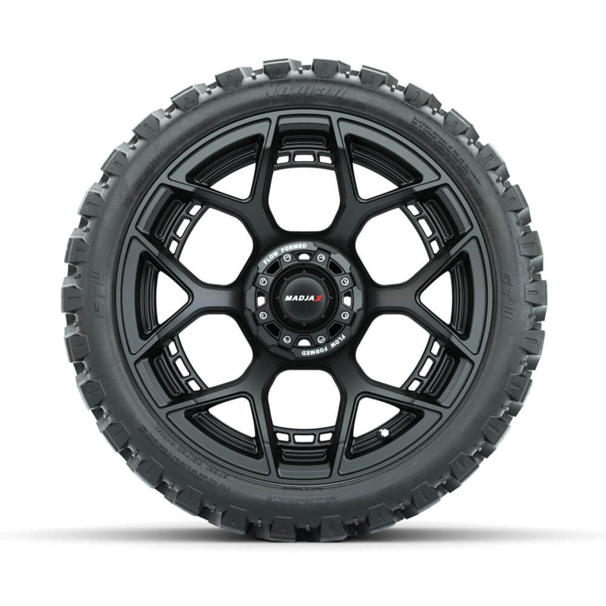 Set of (4) 15" Inch MadJax Flow Form Evolution Matte Black Wheels with GTW