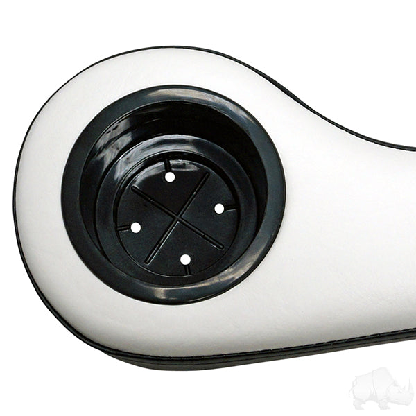 RHOX Arm Rest with Cup Holder Set, Black and White