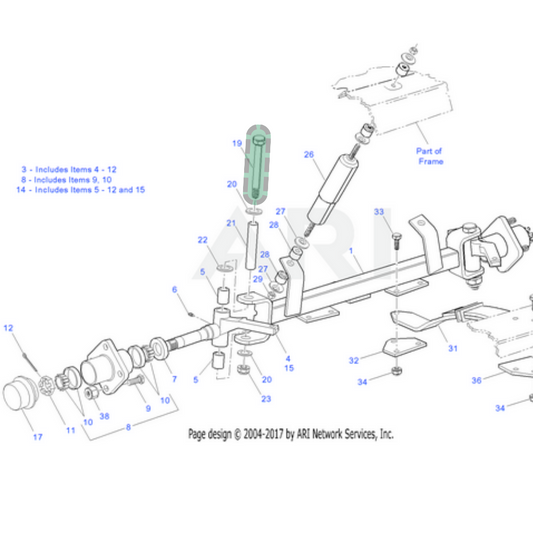Club Car Precedent King Pin Lock Nut (Years 2004-Up)
