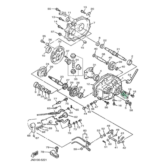 Yamaha Transmission Oil Seal - Gas (Models Drive2)
