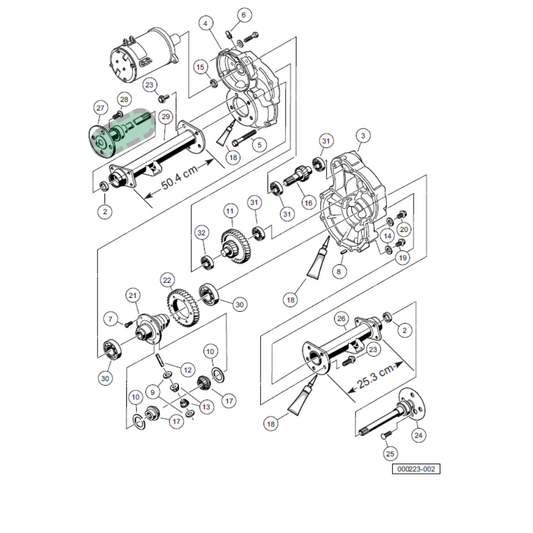 Axle Assembly, Passenger Side, Club Car Tempo, Precedent 07+