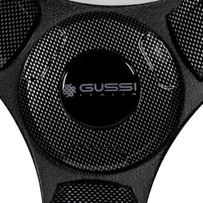 Gussi Italia Model 13 Black/Carbon Fiber Steering Wheel For E-Z-GO