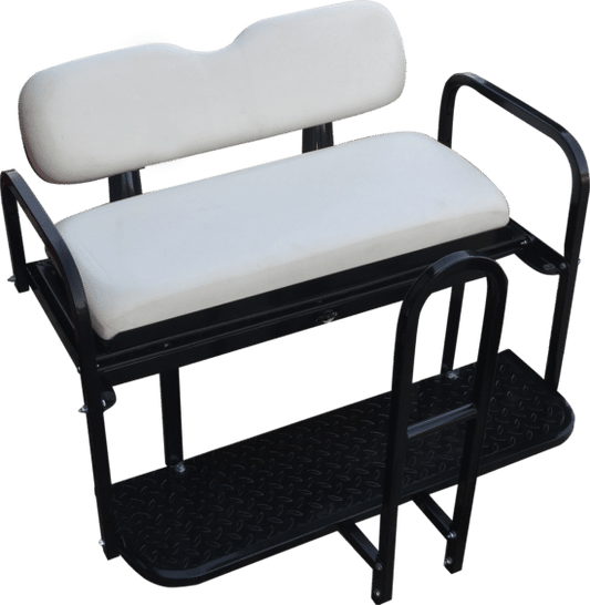 NOMAD Rear Flip Seat – Club Car Precedent (also Tempo) / Pure White Cushion Set