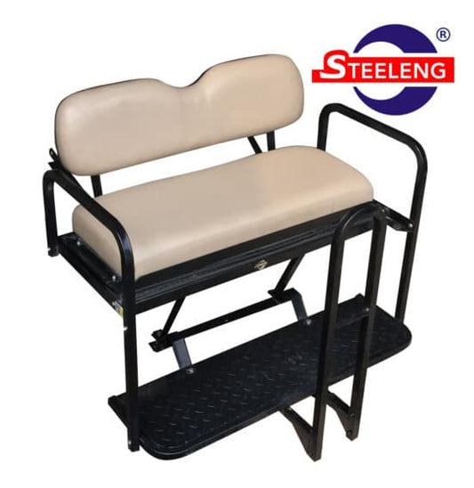 STEELENG Rear Flip Seat - EZGO RXV (2008-Plus) / Stone Cushion Set