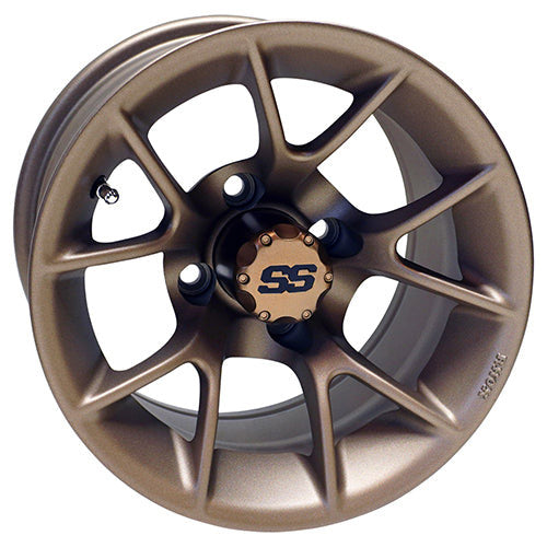 12" RHOX RX406 Golf Cart Wheel - 12x7 ET-25 Black