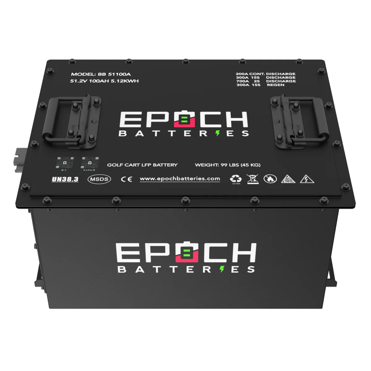 Epoch 48V 100AH Lithium (LifePO4) Golf Cart Battery - Complete Kit - Other