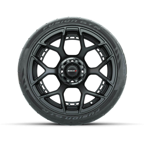 Set of (4) 15" Inch MadJax Flow Form Evolution Matte Black Wheels with GTW