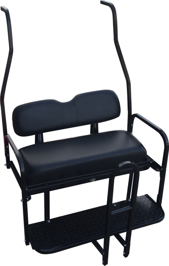 NOMAD Rear Flip Seat – Club Car DS Style (2000.5-2013) / Black Cushion Set