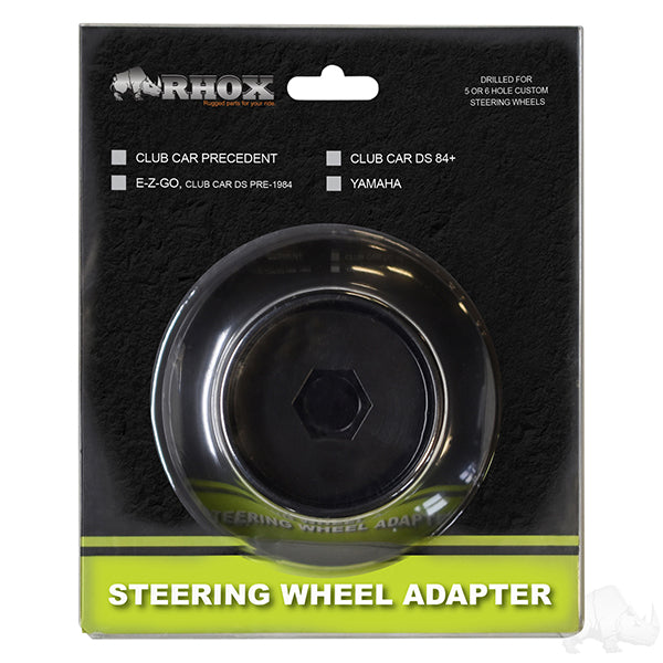 RHOX Steering Wheel Adapter, Chrome, Club Car Tempo, Onward, Precedent