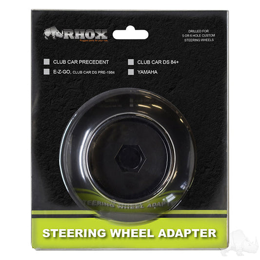 RHOX Steering Wheel Adapter, Chrome, Club Car Tempo, Onward, Precedent
