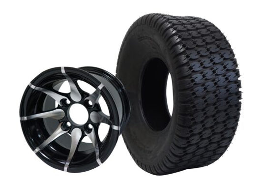 SGC 10" Kraken Machined/Black Wheel - Aluminum Alloy / STEELENG 22"x9.5"-10"