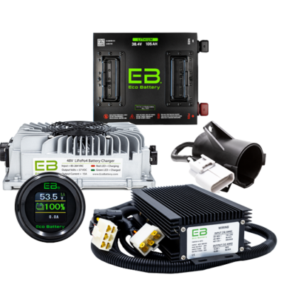Eco Battery Lithium Battery Bundle Kit 36V 105Ah Golf Cart