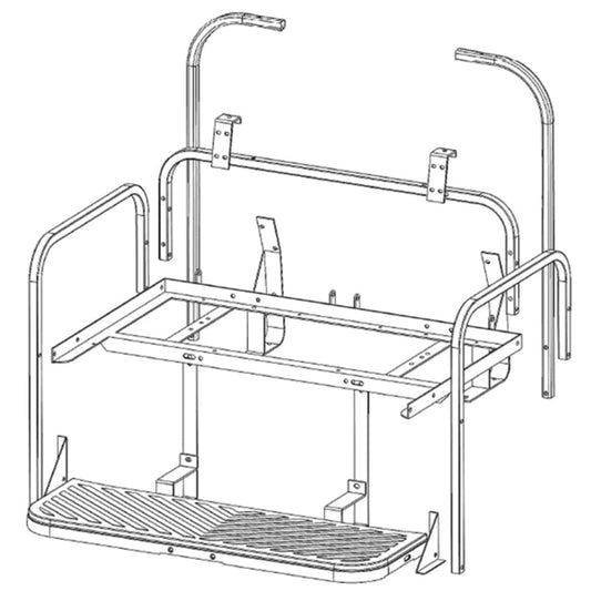 GTW MACH3 Flip Frame Only E-Z-GO TXT (Year 1994.5-Up)