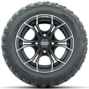 GTW Spyder 12 in Wheels with 22x11-R12 Nomad All-Terrain Tires - Set of 4