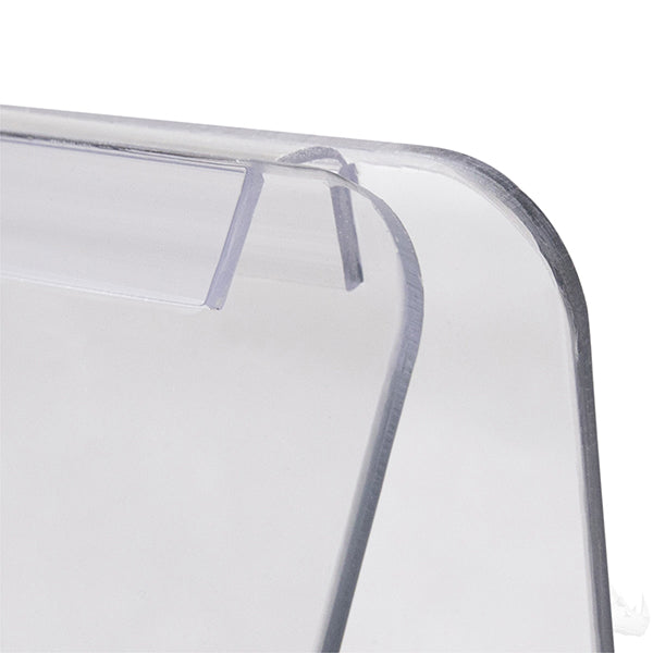 Windshield, Impact Modified Clear 2 Piece, EZGO Express Cowl w/ Standard Top &