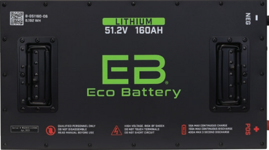 Eco Battery 48V 160Ah LifePo4 Golf Cart Battery - A-051160-06