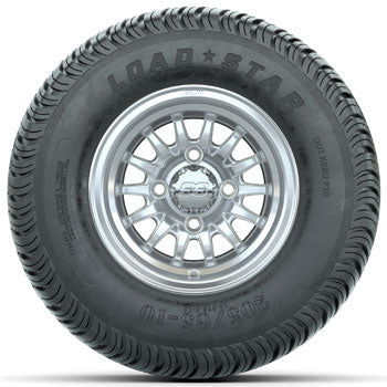 GTW Medusa Wheels 10 in Wheels with 205/65-10 Kenda Load Star Tires - Set of 4