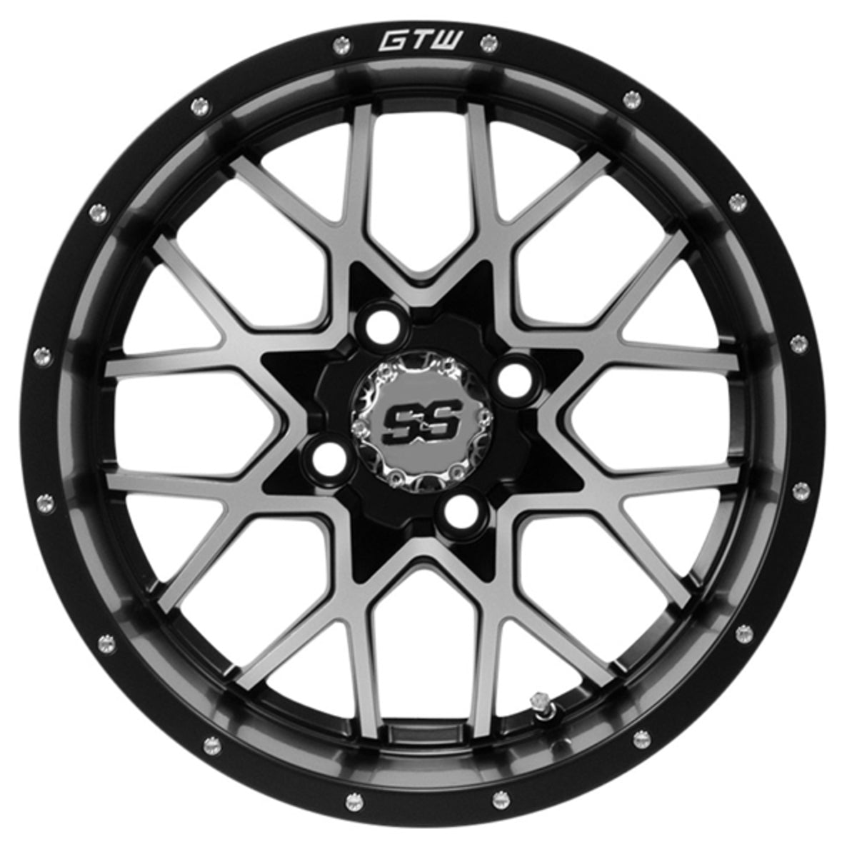 12" GTW Vortex Matte Black & Machined Wheel