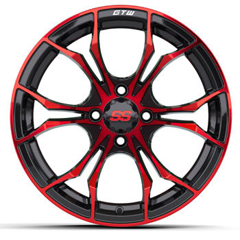 GTW Spyder Black with Red Accents Wheel - 15 Inch