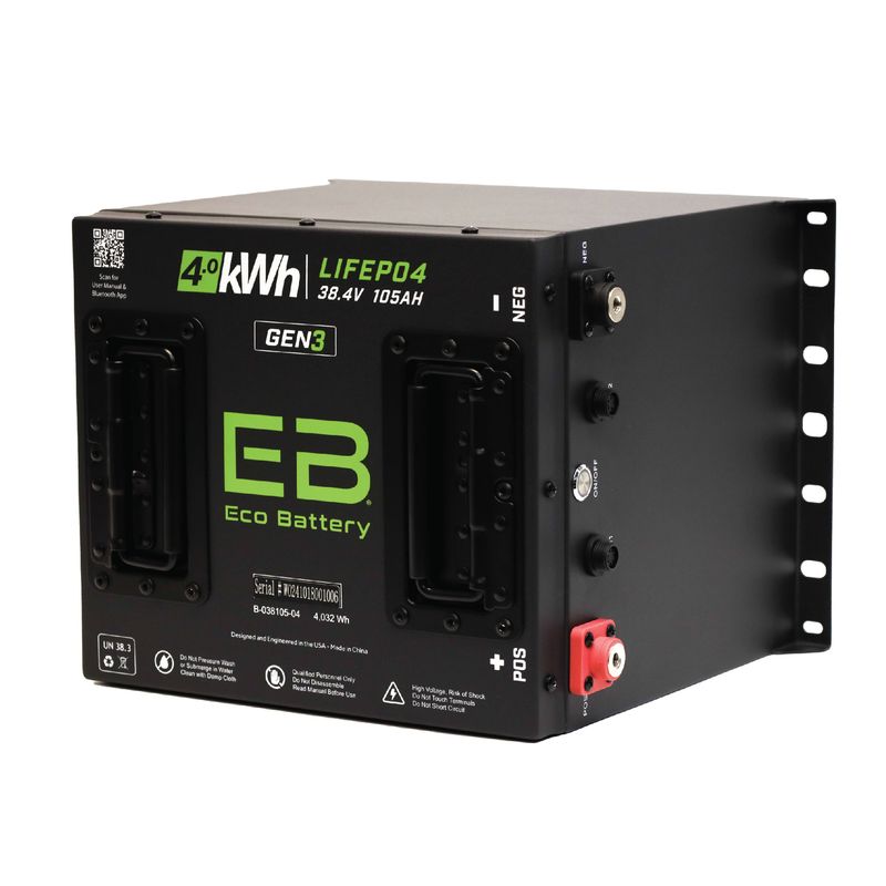 Eco Battery 38V 105Ah Cube LiFePO4 Golf Cart Gen3 Battery