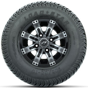GTW Tempest 10 in Wheels with 205/65-10 Kenda Load Star Street Tires - Set of 4