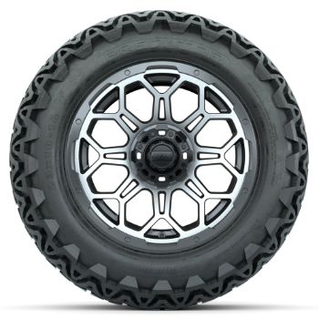 GTW Matte Machined/Gray Bravo 14 in Wheels with 23x10-14 GTW Predator