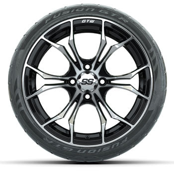 GTW Spyder Machined/Black 15 in Wheels with Fusion GTR Lo-Pro Street Tires