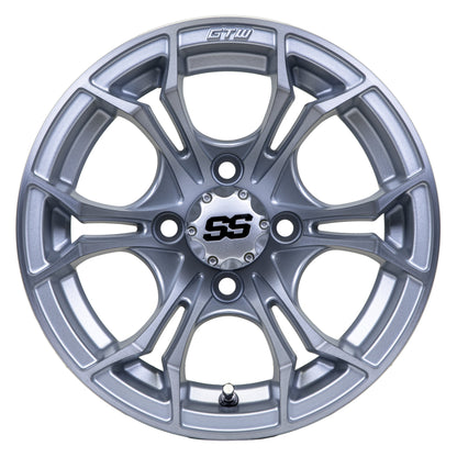 12" GTW Spyder Matte Silver with Machined Accents Wheel