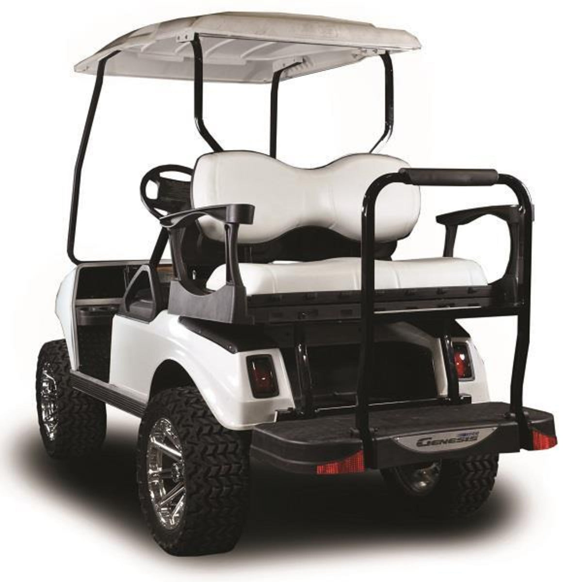 MadJax Genesis 250 with Deluxe White Steel Rear Flip Seat Club Car DS