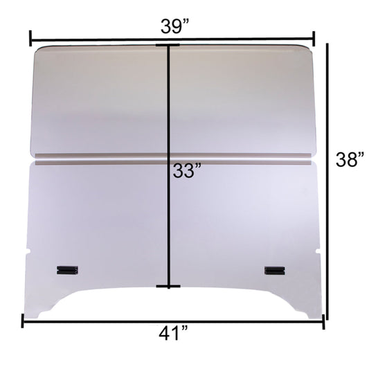 Folding Clear 1/4" Windshield for Storm Body Kits with 3/4" Struts