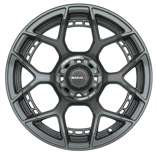 Set of (4) 15" Inch MadJax Flow Form Evolution Gunmetal Wheels with GTW Fusion