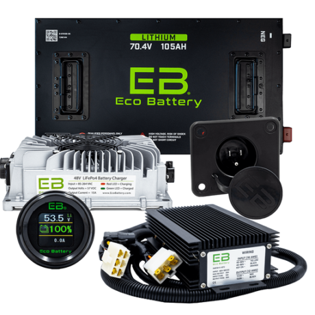 Eco Battery Lithium Bundle Kit 70V 105Ah – [Cart Model]