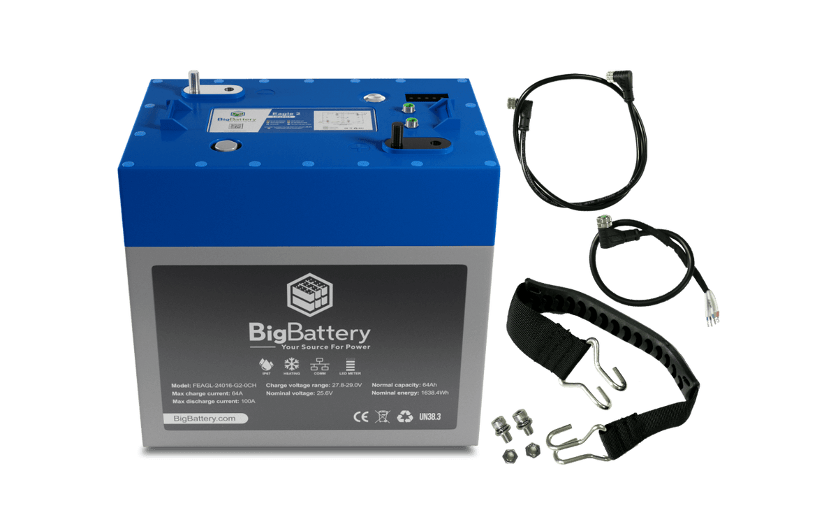 Big Battery 24V EAGLE 2 – LiFePO4 – 64Ah – 1.63kWh
