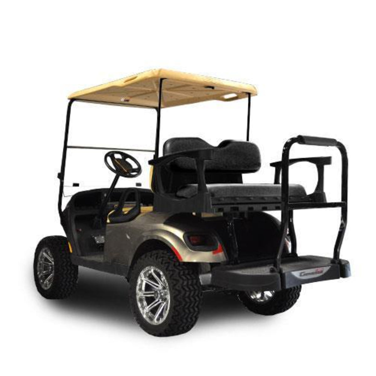 MadJax Genesis 250 with Standard Black Steel Rear Flip Seat - E-Z-GO TXT