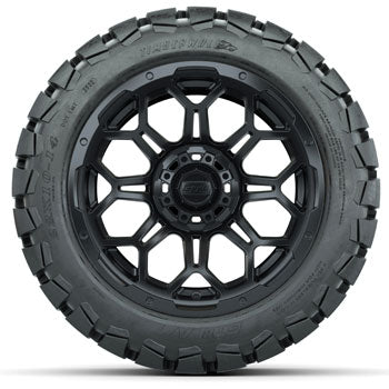 GTW Matte Black Bravo 14 in Wheels with 22x10-14 Timberwolf All-Terrain Tires