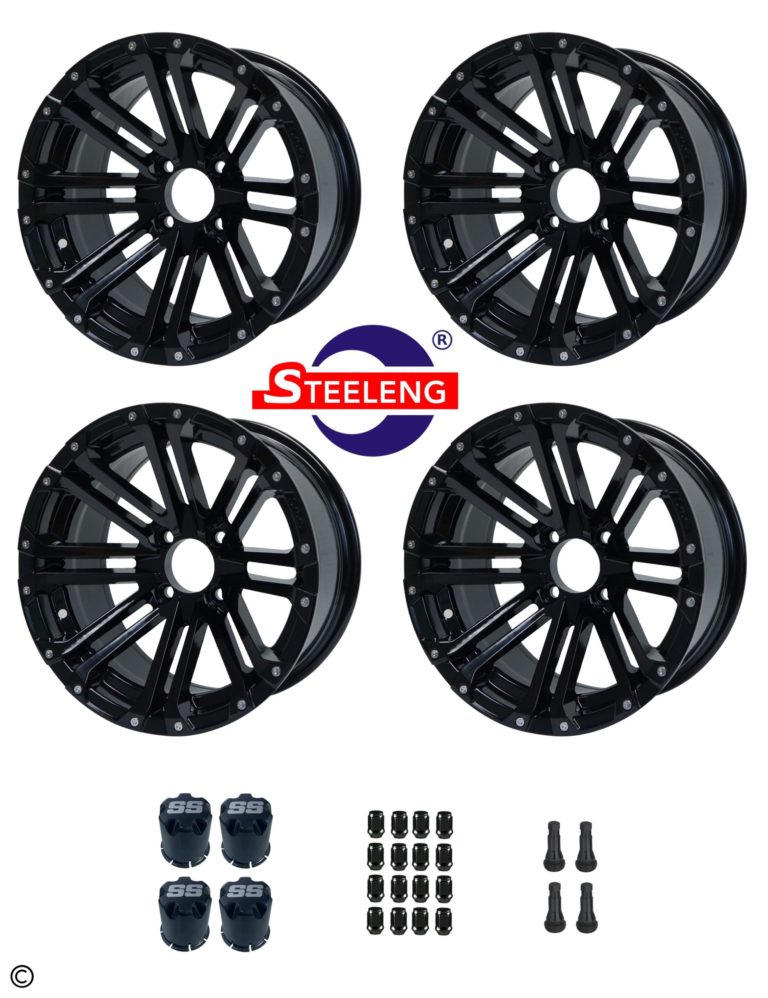 SGC 14′′ Rhino Glossy Black Wheel – Aluminum Alloy (SET OF 4)