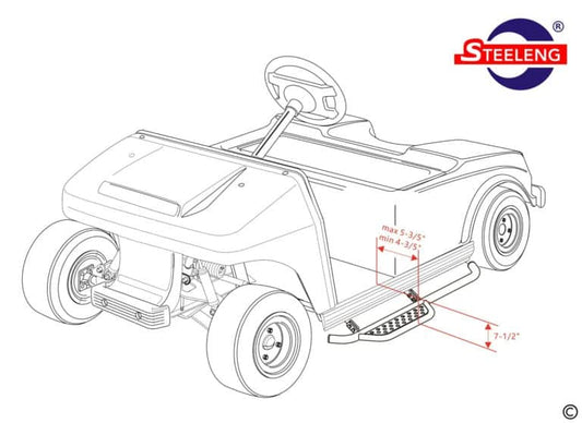 Nerf Bars (Running Boards) for Club Car DS (set of 2) (2004-2013) - NBDS01