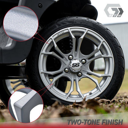 14" Spyder Matte Silver with Machined Accents Wheel