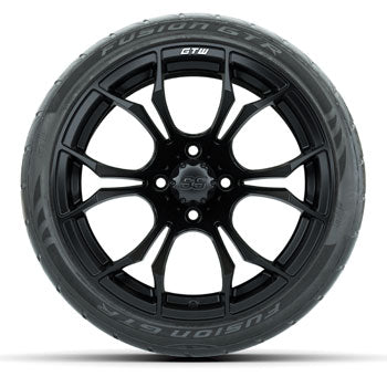 GTW Spyder Matte Black 15 in Wheels with Fusion GTR Lo-Pro Street Tires - Set