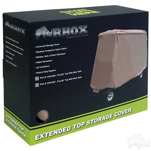 RHOX Golf Cart Storage Cover - Car w/ 80" Top - Nylon