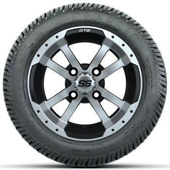 GTW Storm Trooper 12 in Wheels with 215/40-12 Excel Classic Street Tires - Set