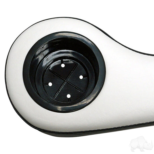 RHOX Arm Rest with Cup Holder Set, Black and White