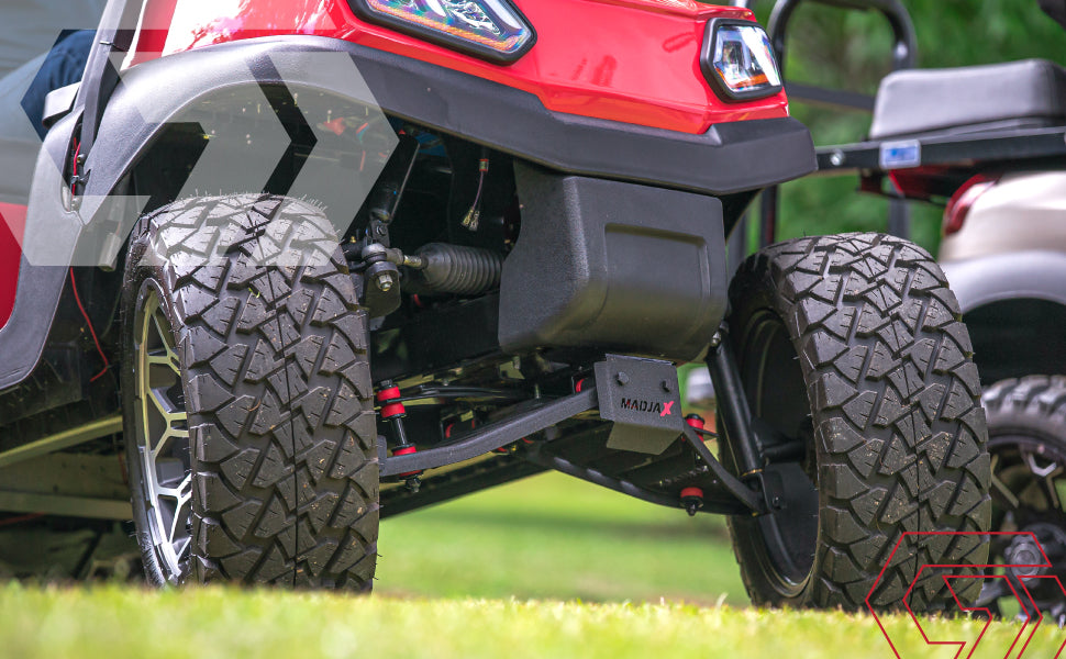 GTW¬Æ Timberwolf A/T Tire Mounted on Golf Cart Wheel, Ready for Off-Road Adventures