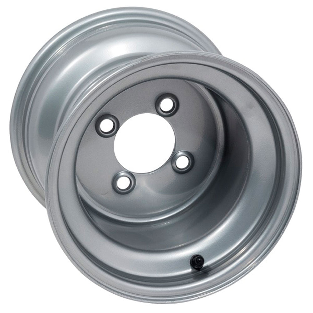 GTW Steel Silver Centered Wheel - 8 Inch - Sleek silver finish on high-quality steel wheel