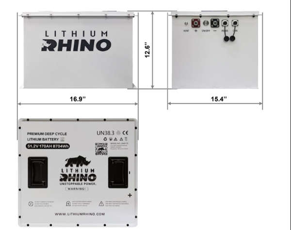 48V 170Ah Lithium Rhino 300a BMS Conversion Kit