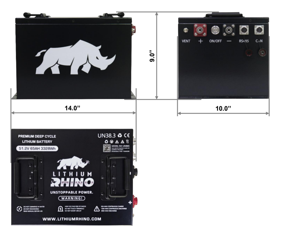 48V 65Ah Lithium Rhino Conversion Kit