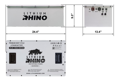 76V 105Ah Lithium Rhino Conversion Kit Self-Heated