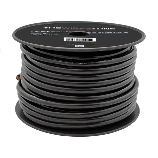 100' Spool 4-Gauge x 49-Strand Black Cable