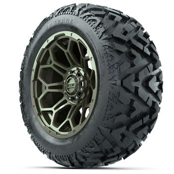 GTW Bravo Matte Recon Green 14 in Wheels with 23 in Barrage Mud Tires ...