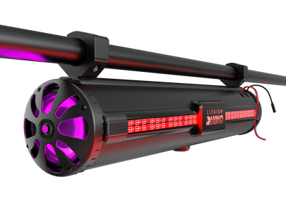 Lithium Rhino GX500 Soundbar with UTV Round Bar Mounts